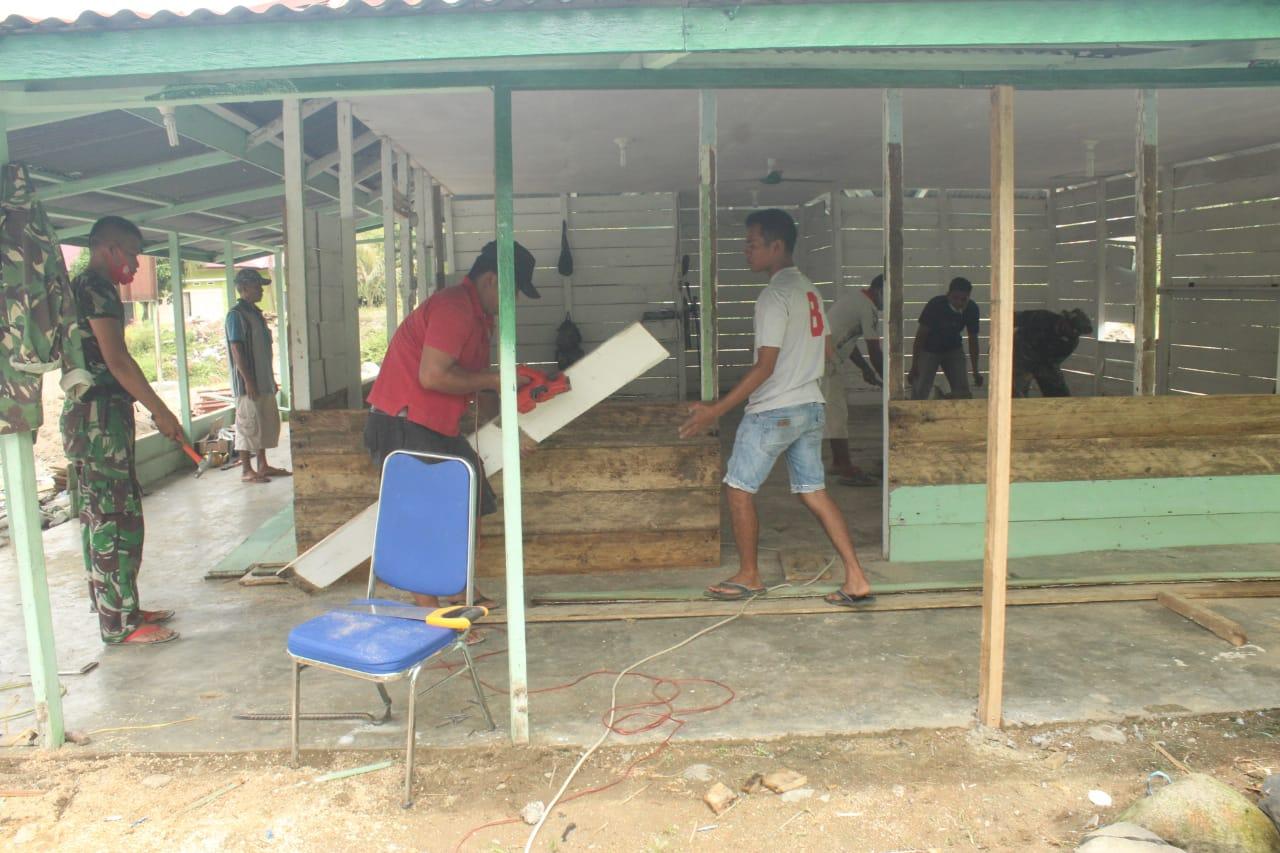 Perehapan Mushola Satgas Pra TMMD Terus Kejar Waktu