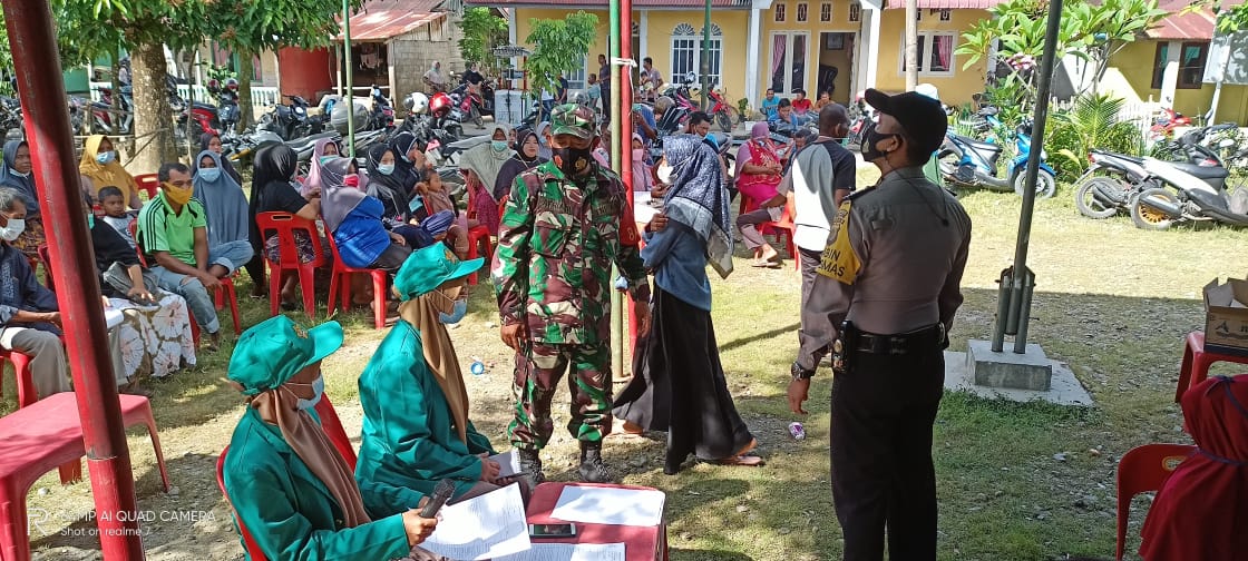 Wujudkan Masyarakat Bebas Corona, Babinsa Terus Lakukan Pengawasan Serbuan Vaksinasi