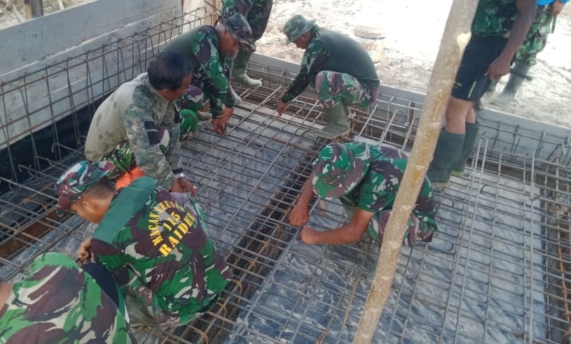 Kapendam IM: Pembangunan Jembatan TMMD Kodim 0109/Aceh Singkil Sudah Tahap Pemasangan Rangka Besi