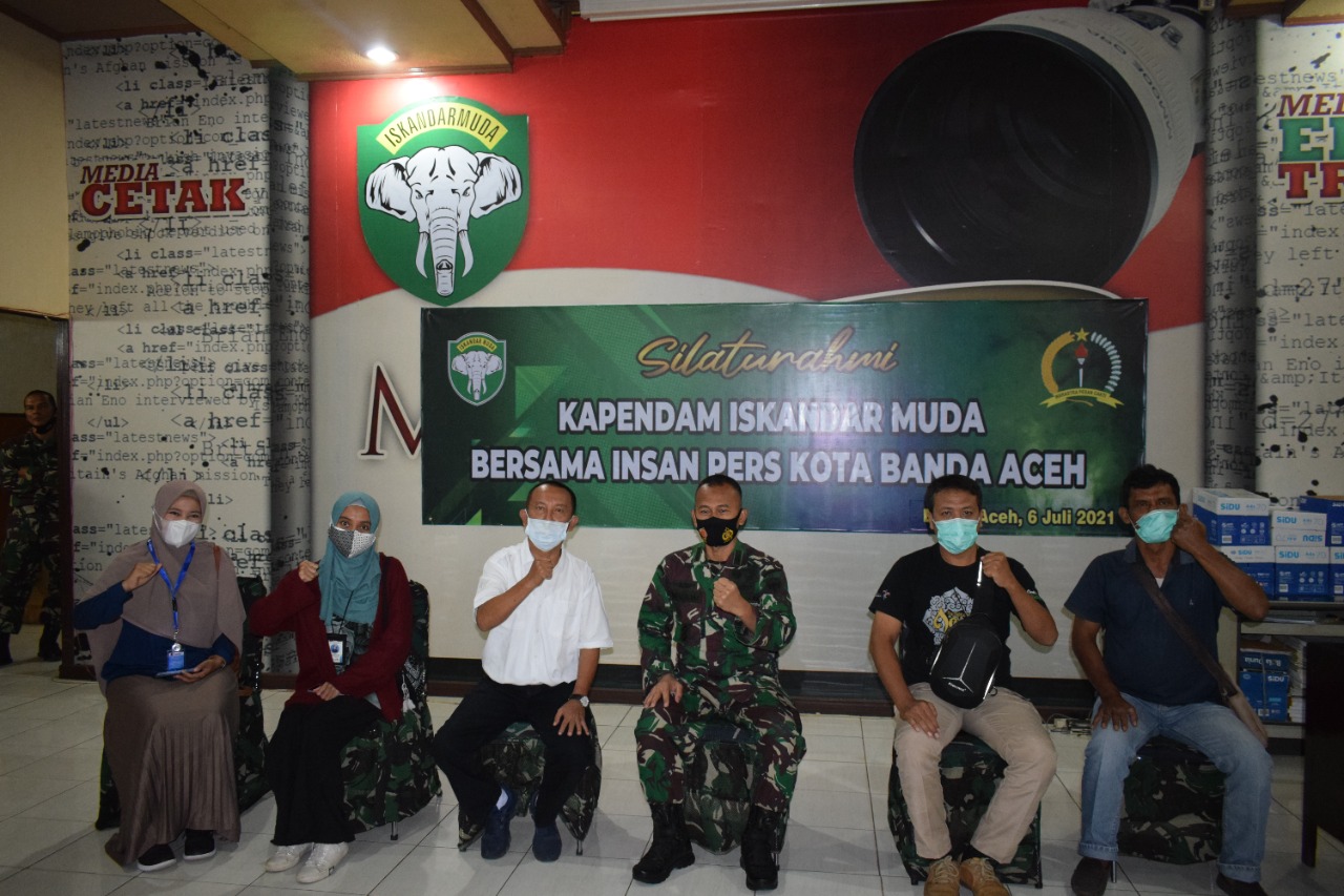 Kapendam IM Ajak Insan Pers Sukseskan ‘Serbuan Vaksin Covid-19’ dan Ikuti Lomba Karya Jurnalistik TMMD