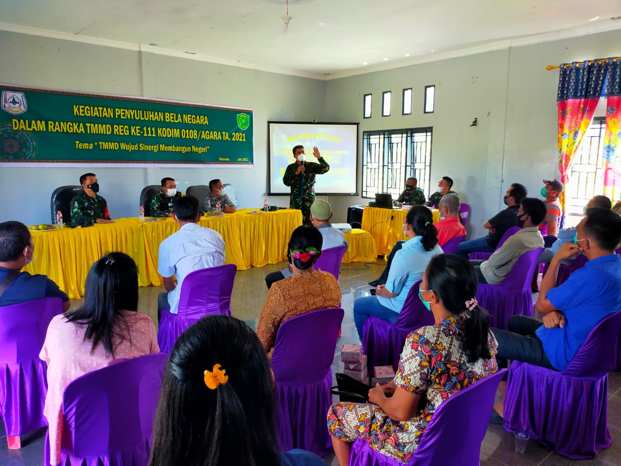Satgas TMMD Gelar Wasbang Kepada Warga