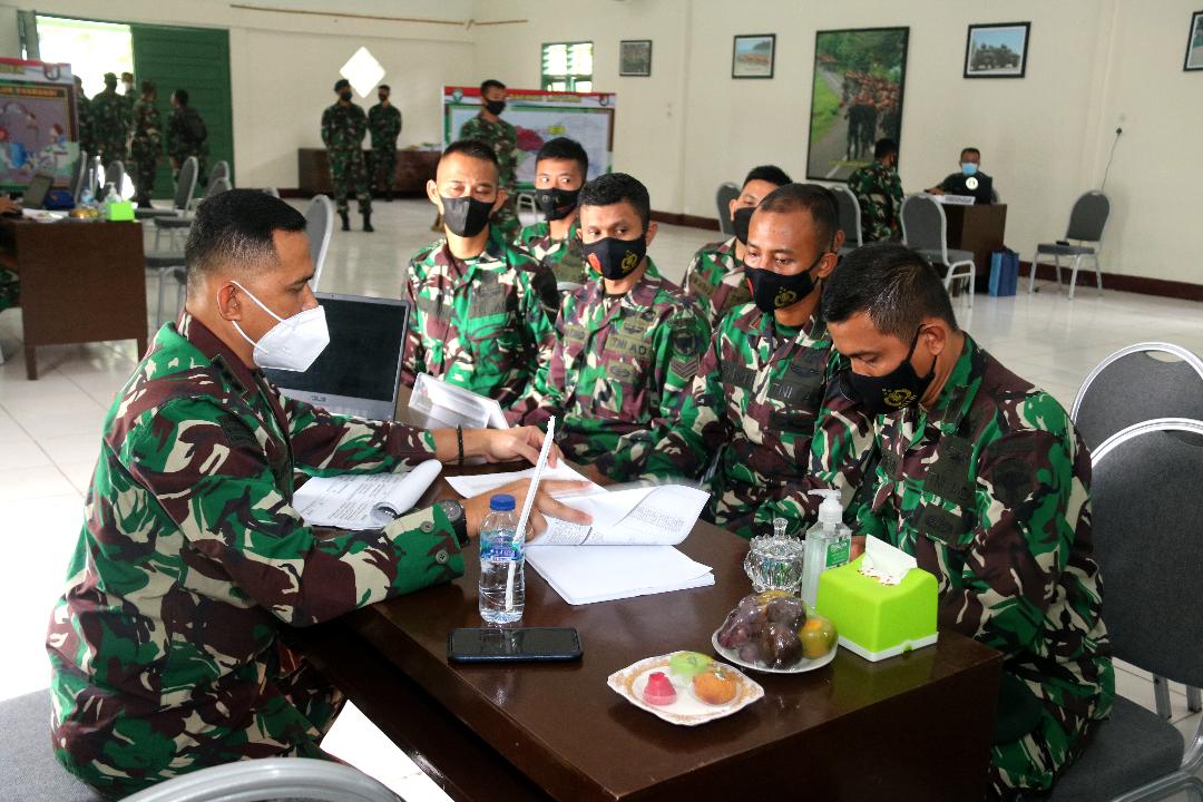 YONIF RAIDER 112/DJ TERIMA KUNJUNGAN KERJA TIM WASRIK CURRENT AUDIT ITJENAD