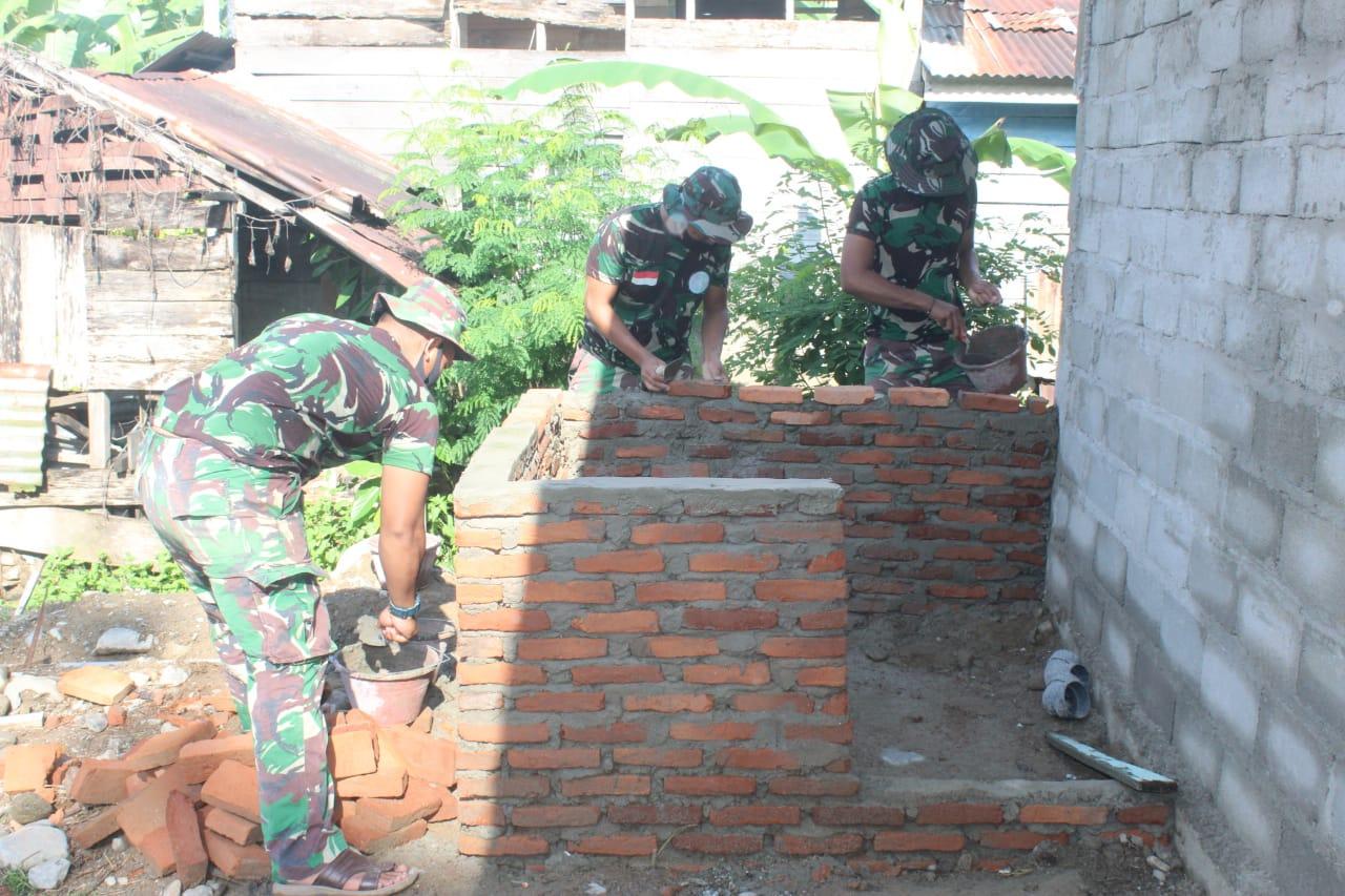 Satgas TMMD Edukasi Warga Biasakan Hidup Sehat Dengan Dibangunkannya MCK