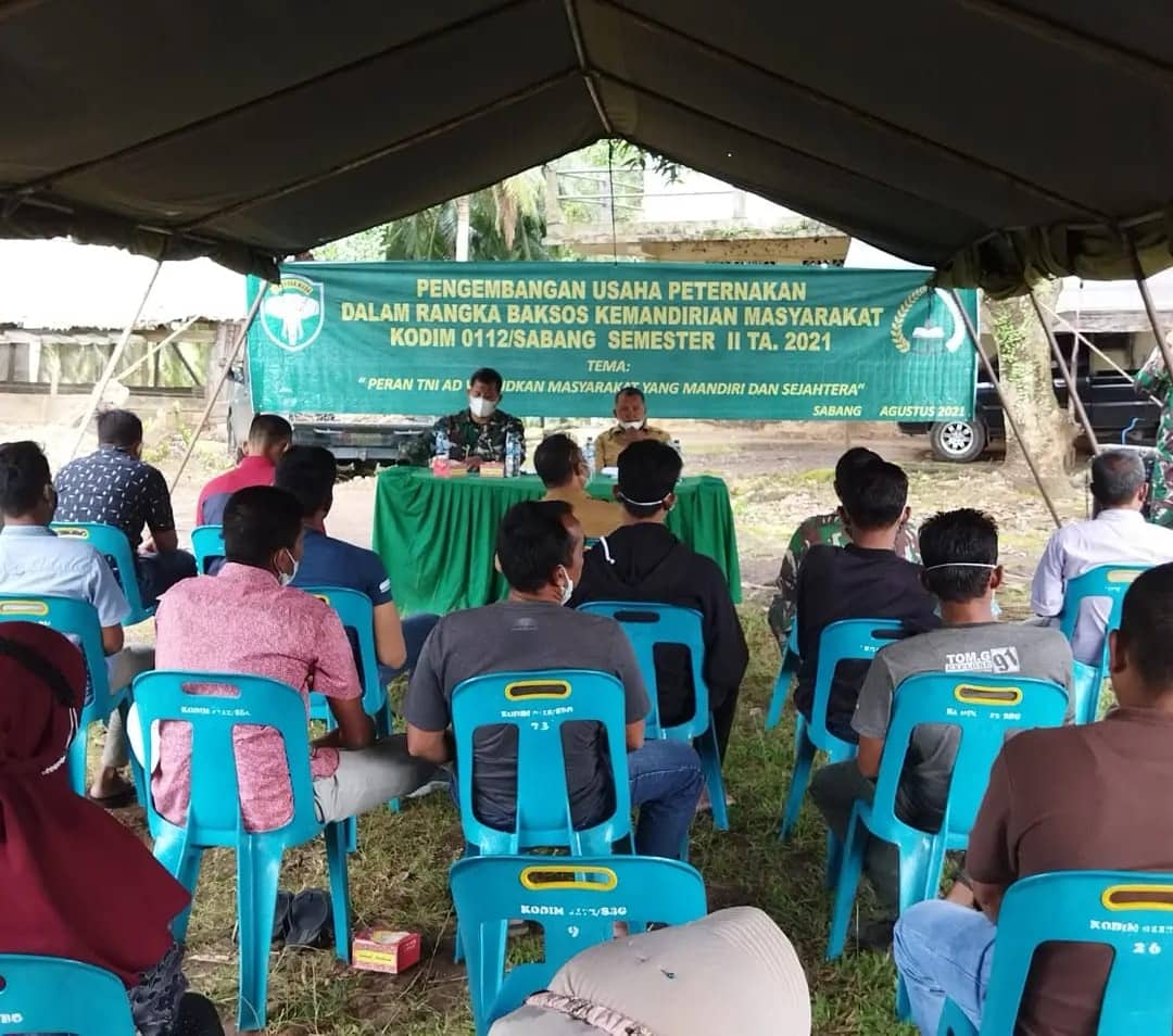 Kodim 0112/Sabang Selenggarakan Baksos Kemandirian Masyarakat Dalam Pengembangan Usaha Peternakan