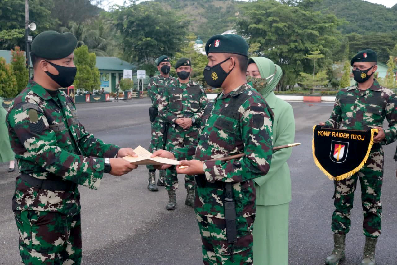 Danyonif Raider 112/Dj Pimpin Tradisi Korp Pindah Satuan