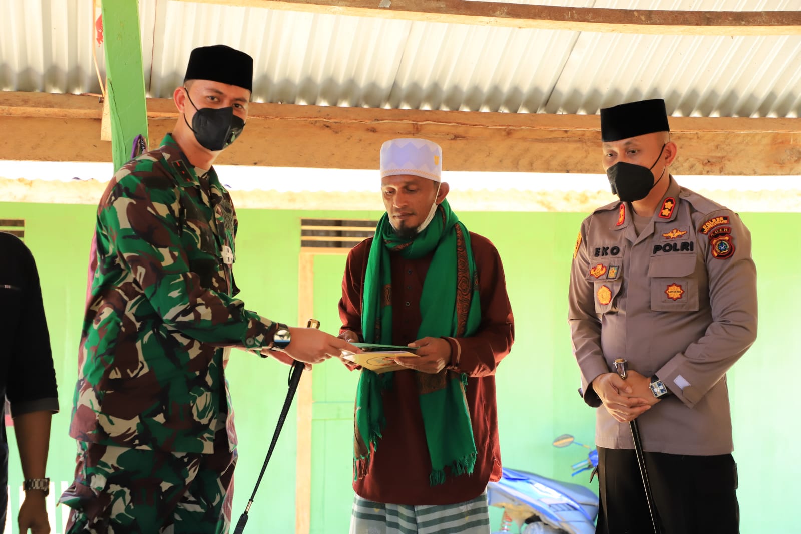 Dandim 0103/Aceh Utara Bersama Kapolres Lhokseumawe Silaturahmi dengan Pimpinan Dayah Istiqamatuddin Miftahul Jawahir
