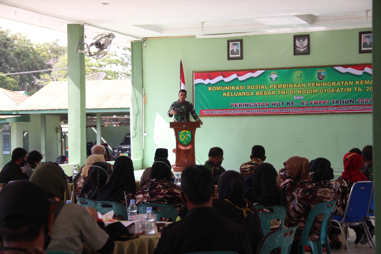 Kodim 0104/Atim Gelar Pembinaan Peningkatan Kemampuan Keluarga Besar TNI