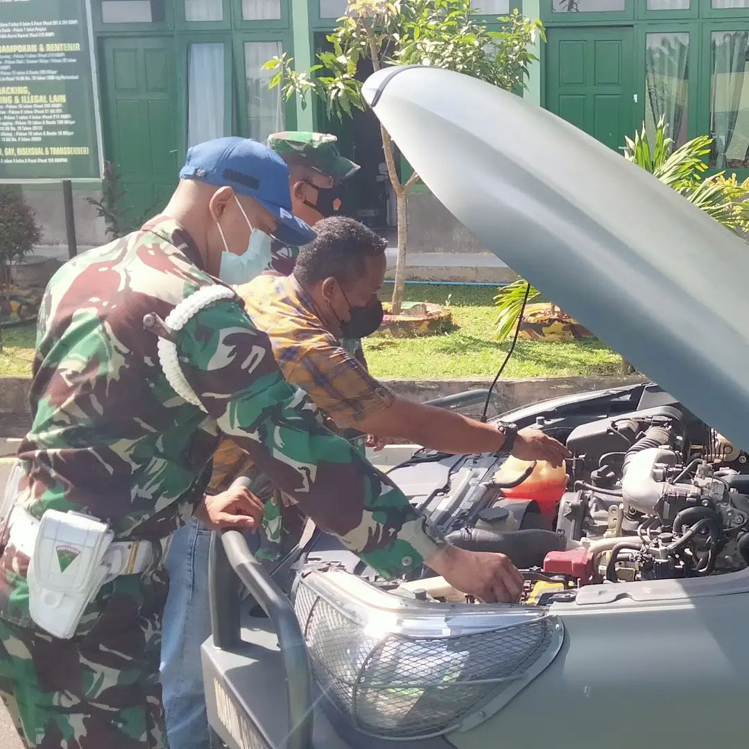 Kodim 0117/Aceh Tamiang Laksanakan Pengecekan Dan Pemeriksaan Kendaraan Dinas
