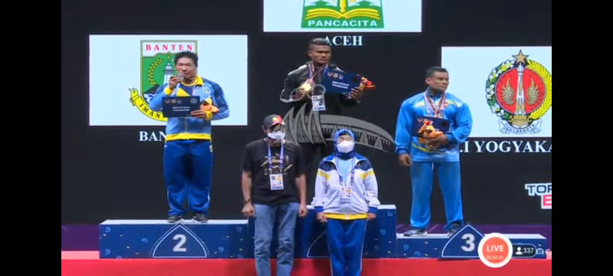 Atlet Binaraga Kodim 0103/Aceh Utara yang mewakili Provinsi Aceh Raih Medali Emas di PON XX Papua