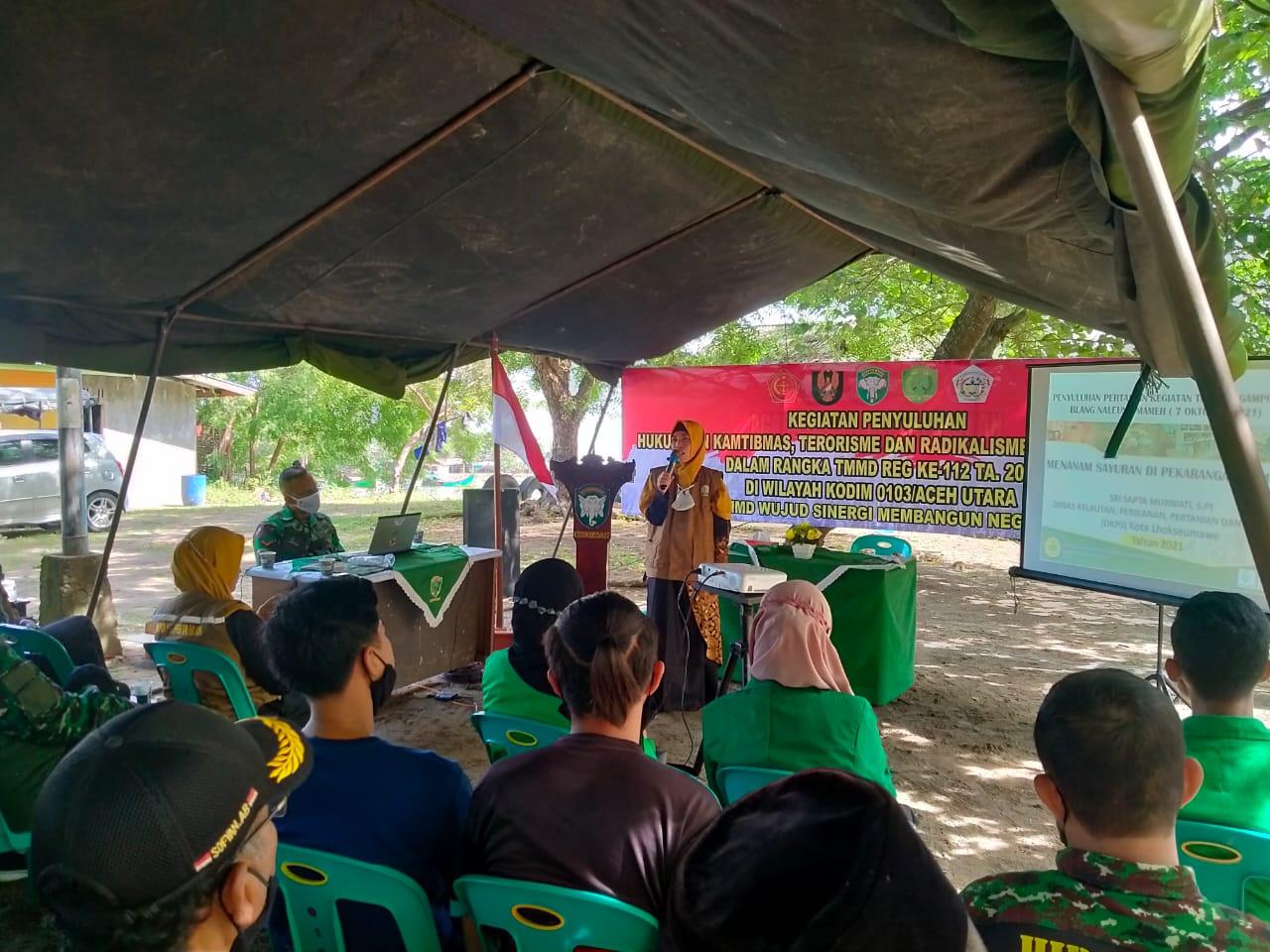Penyuluhan Pertanian Jadi Sasaran Non Fisik TMMD Ke 112 Kodim 0103/Aceh Utara.
