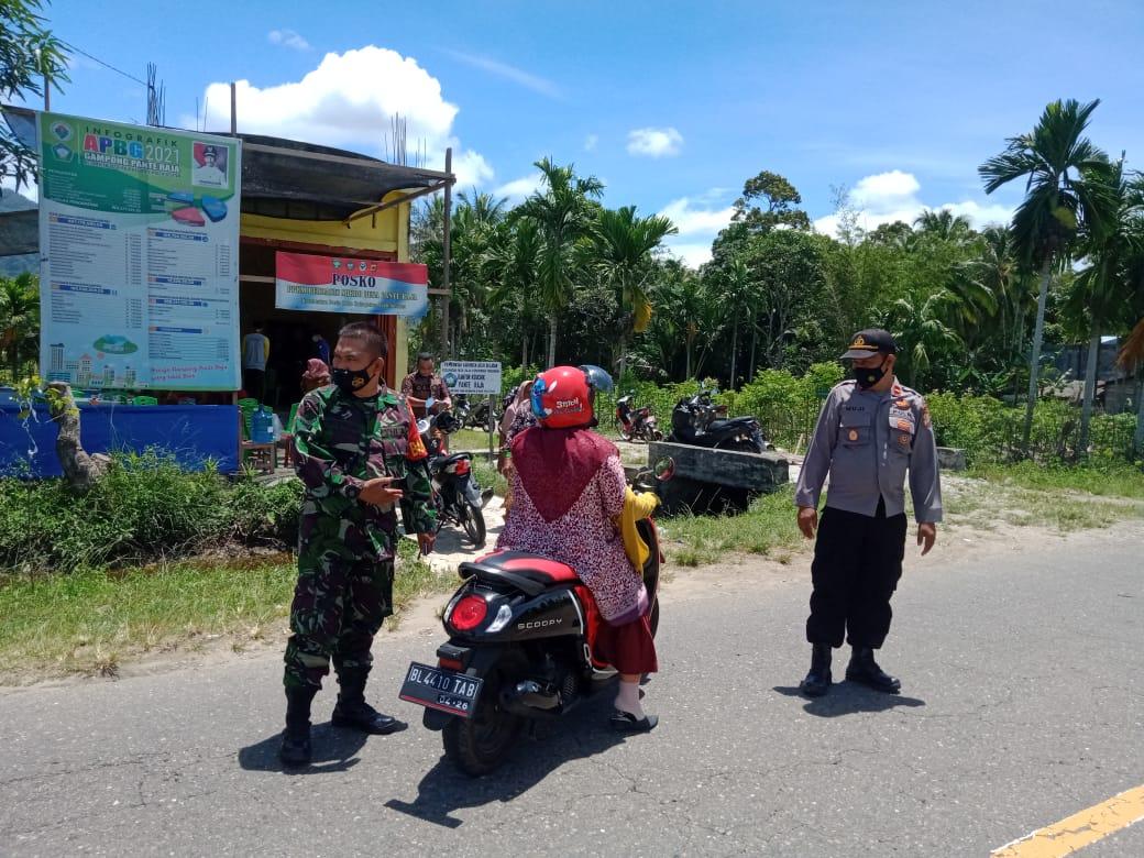 Cegah Covid-19 dan Edukasi Protkes, Koramil dan Polsek Pasie Raja Kembali Lakukan Operasi Yustisi