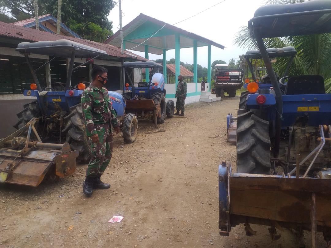 Usai Panen, Babinsa Inventarisir Ulang Alsintan Kombine