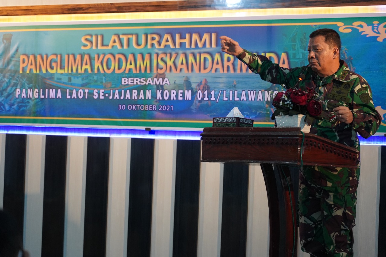 Pererat Silaturahmi, Pangdam IM Gelar Pertemuan dengan Panglima Laot Aceh