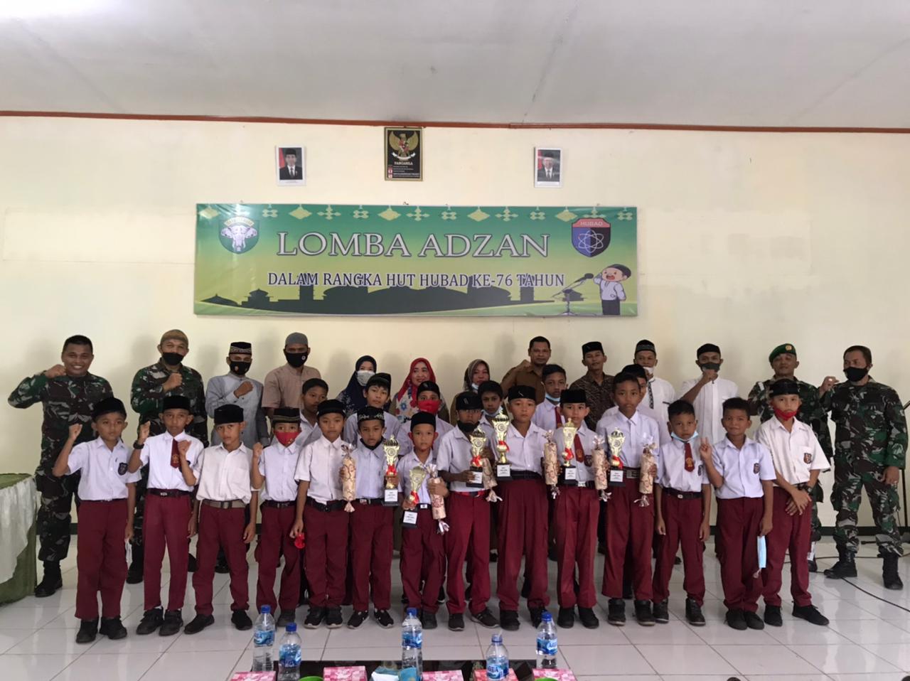 Dandenhubrem 012 Menghadiri Jalannya Perlombaan Adzan Tingkat Sekolah Dasar Dalam Rangka HUT Hubad Ke-76