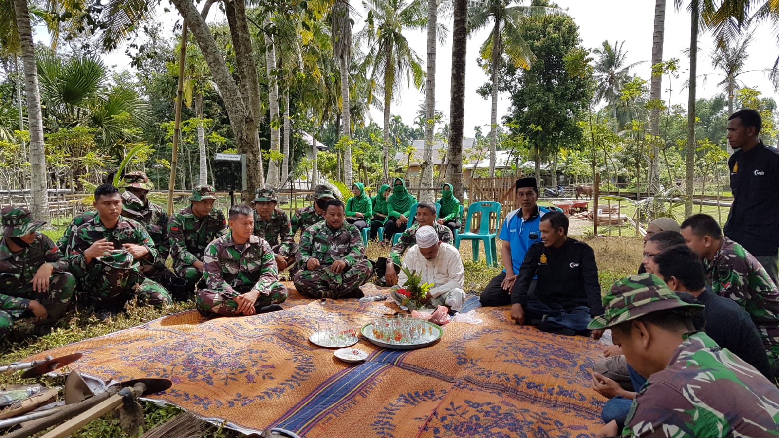 DENHUBREM 011 BERSAMA CISAH, LSM PENELITIAN KERAJAAN SAMUDERA PASAI MELAKSANAKAN KARYA BHAKTI TERHADAP SITUS MAKAM KUNO PENINGGALAN SEJARAH ACEH