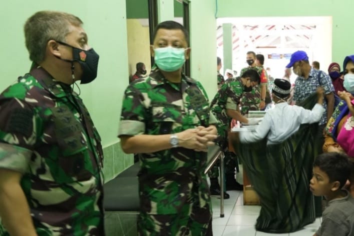 Usai Santuni Anak Yatim, Pangdam IM Tinjau Bakti Sosial Kodam Iskandar Muda