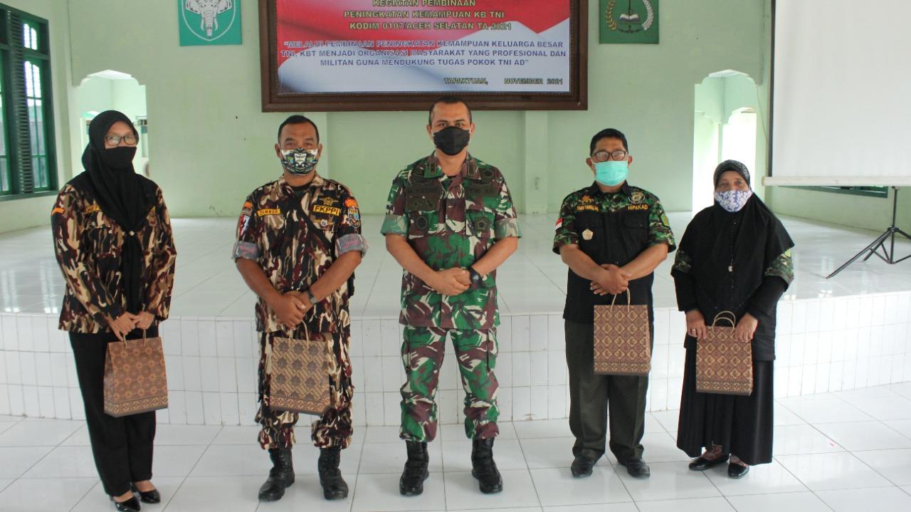 Kodim 0107/Aceh Selatan Gelar Pembinaan Peningkatan Kemampuan KB TNI TA 2021