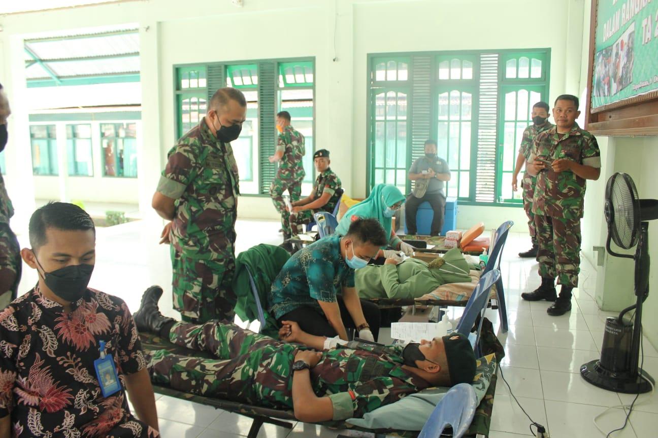 Sambut Hari Juang Kartika Tahun 2021, Kodim 0107/Aceh Selatan Gelar Bhakti Sosial Donor Darah