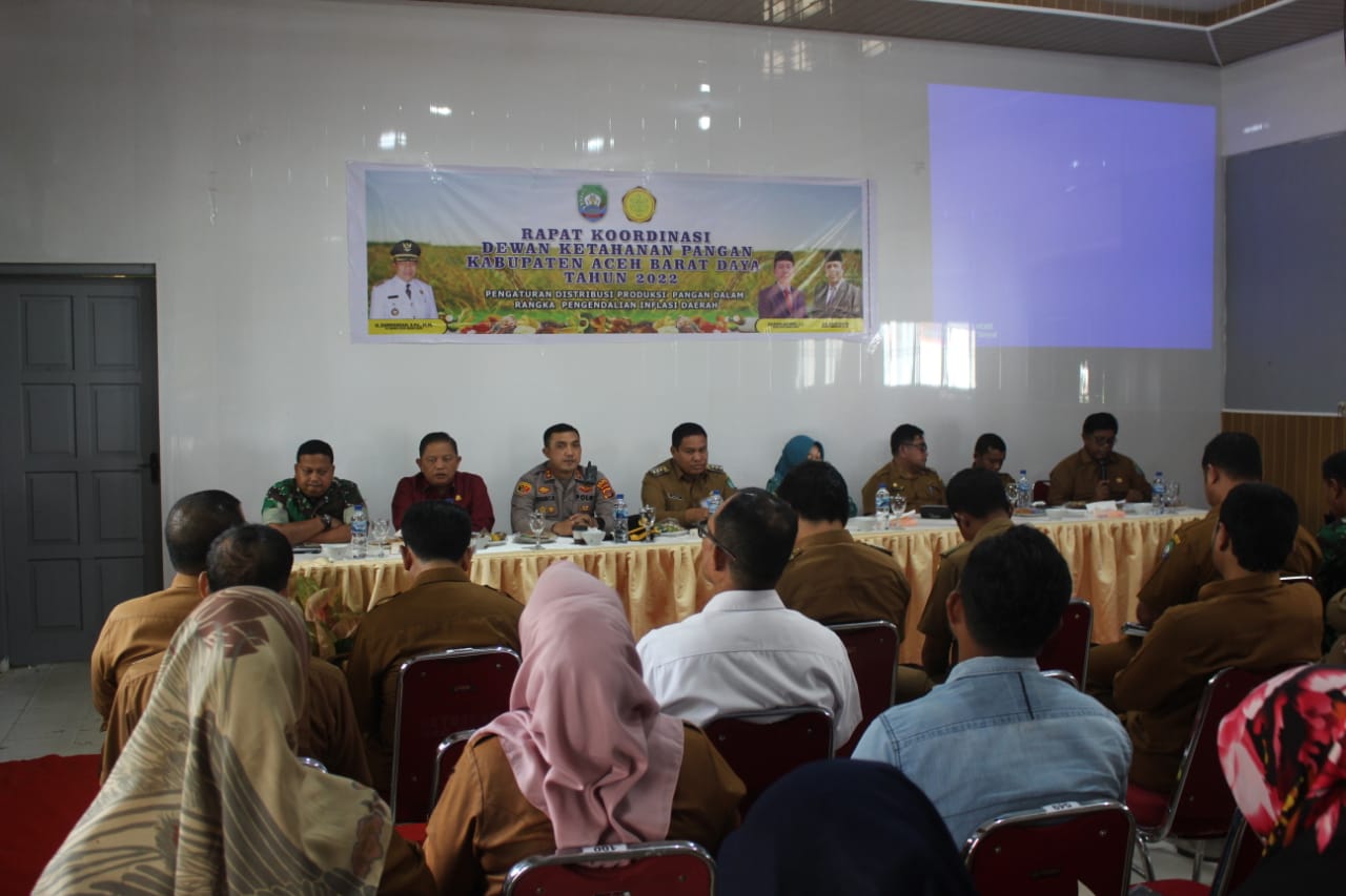 Rakor Dewan Ketahanan Pangan, Kodim Abdya Kembali Diminta Kuatkan Pangan dan Bantu Cegah Inflasi Daerah