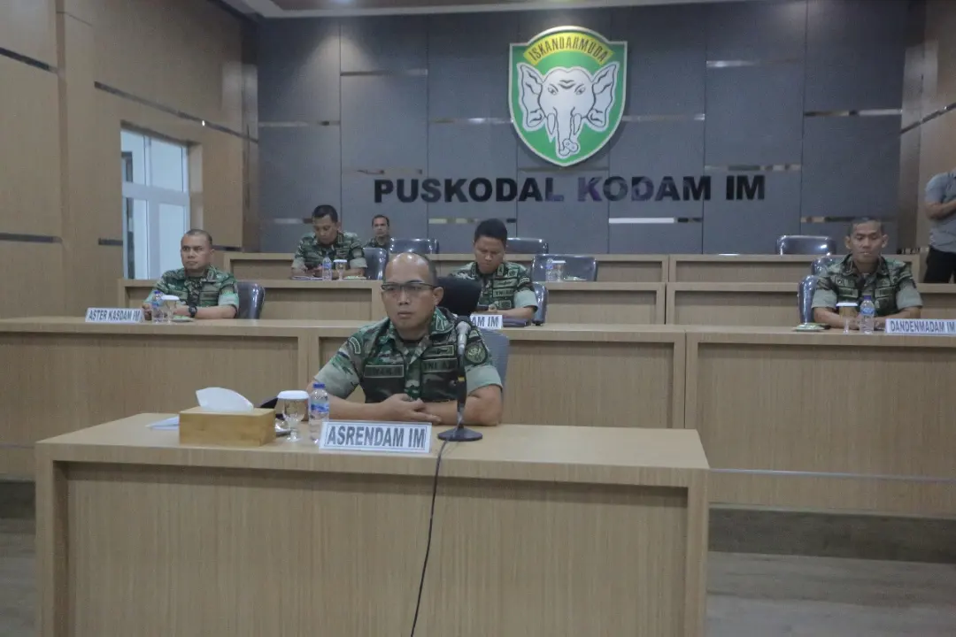 Asrendam IM Wakili Pangdam IM Hadiri Rapat Progres Rentawas Krueng Aceh