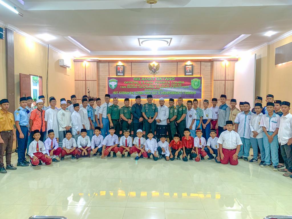 Meriahkan HUT Kodam IM dan Kodim 0103/Aut Sekaligus Memperingati Tsunami, Kodim 0103/Aut Gelar Berbagai Lomba