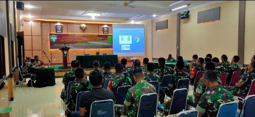 Prajurit Kodim 0103/Aut Terima Sosialisasi Aplikase Etwpad