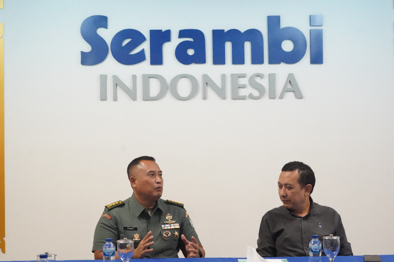 KAPENDAM IM KOLONEL INF IRHAMNI ZAINAL, S.I.P, M.Si. SILATURAHMI DENGAN PENGURUS SERAMBI INDONESIA