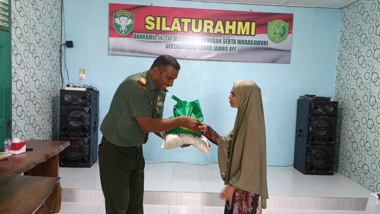 Danramil 14/Tja, Jalin Silaturahmi dengan Purnawirawan dan Warakawuri