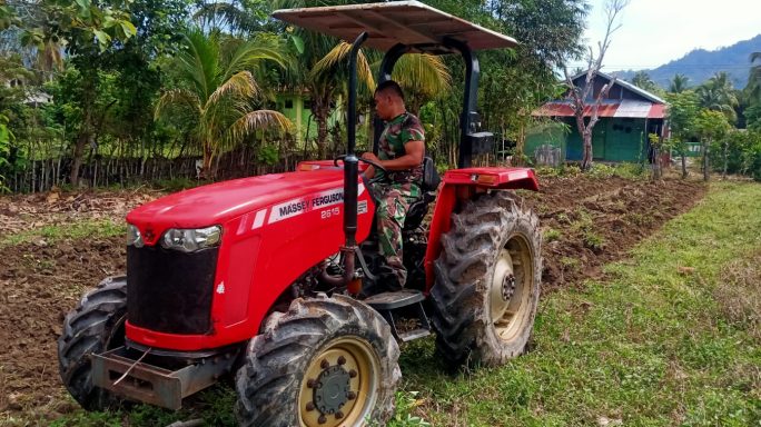 Lahan Ketahanan Pangan Kodim 0107/Asel Mulai di Garap