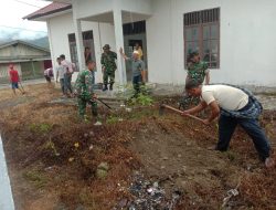 Jaga Dan Pererat Silaturahmi Babinsa Bersama Warga Gotroy Bersih Desa