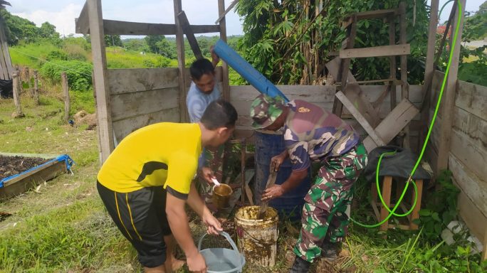 Kodim 0116/Nagan Raya Membuat Bio Energi Bio Gas Dari Kotoran Sapi