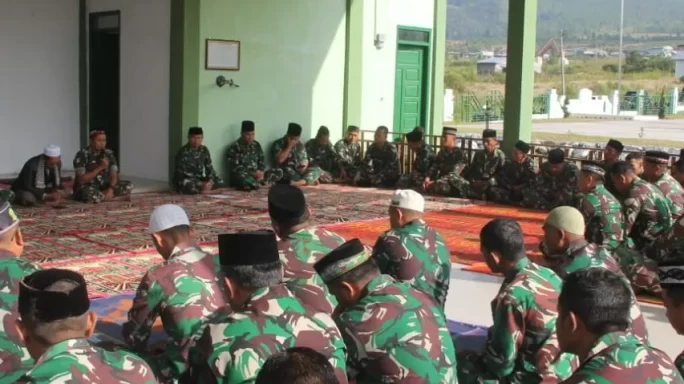 Doa Bersama Prajurit Kodim 0119/BM Sambut Bulan Suci Ramadhan 1444 H