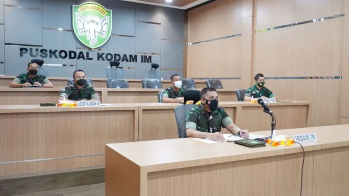 Irdam IM Wakili Pangdam IM dalam Rakor Program BT-PKLWN TNI