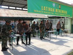 Kodim 0104/Atim Gelar Latihan Menembak Senjata Ringan TNI-POLRI Terpadu Tahun 2023