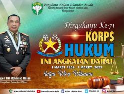 Dirgahayu Ke – 71 Korp Hukum TNI Angkatan Darat