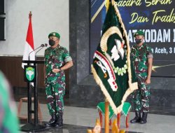Pimpin Sertijab, Ini Pesan Pangdam IM kepada Pejabat Baru