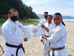 Danpomdam IM Buka Acara Kenaikan Tingkat/Sabuk Karate Goju Ass Provinsi Aceh TA. 2022
