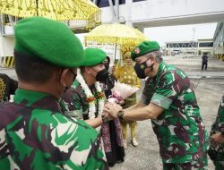 PJU Kodam IM Sambut Kedatangan Brigjen TNI Hadi Basuki
