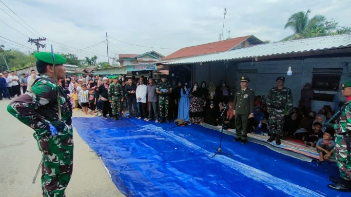 Kodim 0117/Aceh Tamiang Melaksanakan Pemakaman Secara Militer Almarhumah Kopda Rudi Prayitno