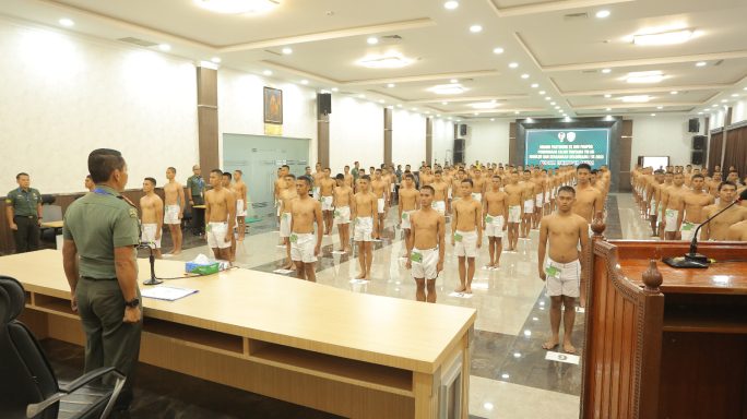 Pangdam IM pimpin Sidang Pantukhir Tamtama PK TNI AD Reguler dan Keagamaan Gel. I TA 2023 Subpanpus Provinsi Aceh.