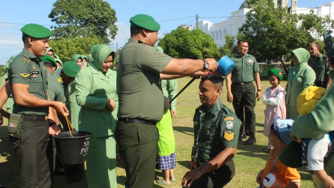 Kodim 0116/Nagan Raya Laksanakan Upacara Kenaikan Pangkat 01 April 2023