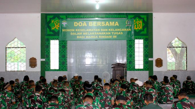 Acara Doa Bersama Warga Rindam IM