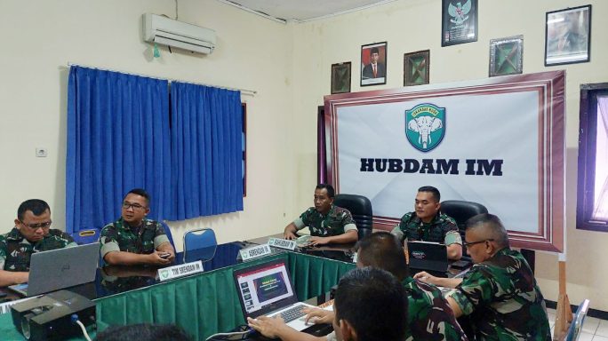 Hubdam IM Laksanakan Penilaian Verifikasi Lapangan Pembangunan Zona Integritas / WTRB Oleh Tim Penilai Internal TNI AD