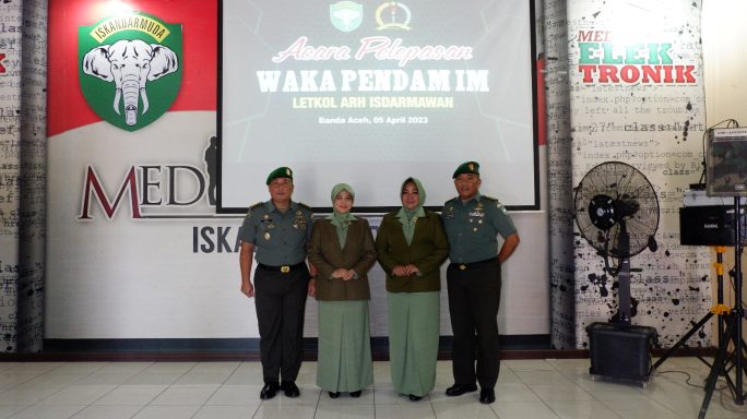 Kapendam IM pimpin acara pelepasan Wakapendam IM di Media Center Kodam IM