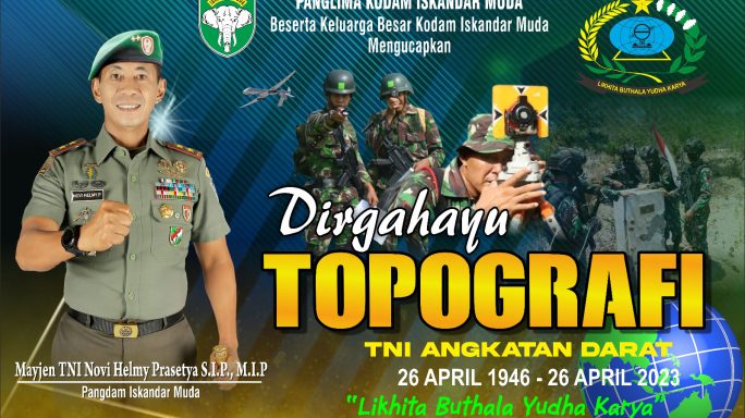 DIRGAHAYU TOPOGRAFI TNI ANGKATAN DARAT 26 APRIL 1946 26 APRIL 2023