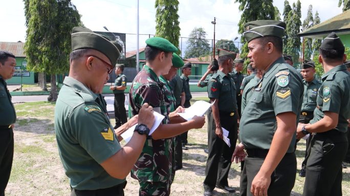 Danramil 0108-05/Lawe Alas Pimpin Apel Pengecekan Kembali Cuti Lebaran
