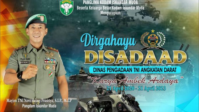 Dirgahayu DISADAAD Dinas Pengadaan TNI Angkatan Darat