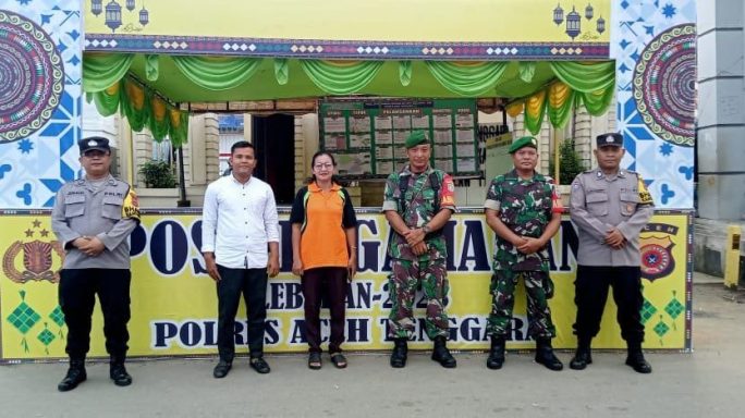 Lebaran Hari Ke Dua Personil Kodim Laksanakan Pengamanan Lalulintas