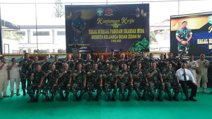 Kunjungan Kerja sekaligus Halal bilahal Pangdam Iskandar Muda ke Zidam Iskandar Muda.