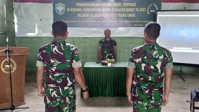 Kasdim 0105/Abar Resmi Buka Pendayagunaan Koramil Model Jajaran Korem 012/TU Terpusat Di Koramil 04/Meureubo Kodim 0105/Abar